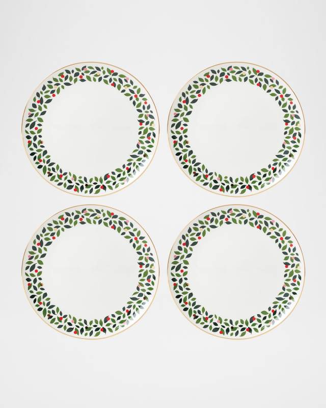 evergreen 4-piece dinner plate set